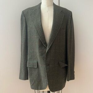Vintage Green and brown plaid blazer